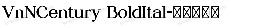 VnNCentury BoldItal字体转换